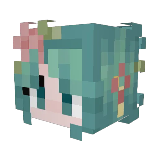 cyanwinter Minecraft avatar head, 3D render