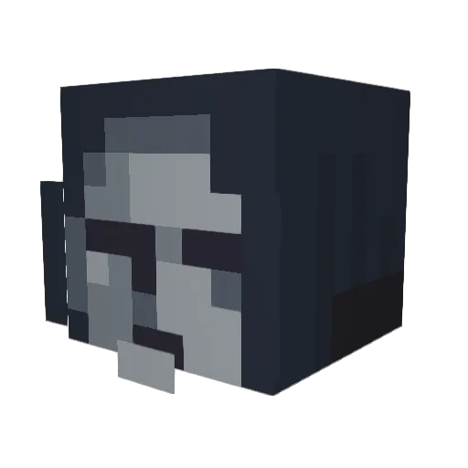 cyb7r Minecraft avatar head, 3D render