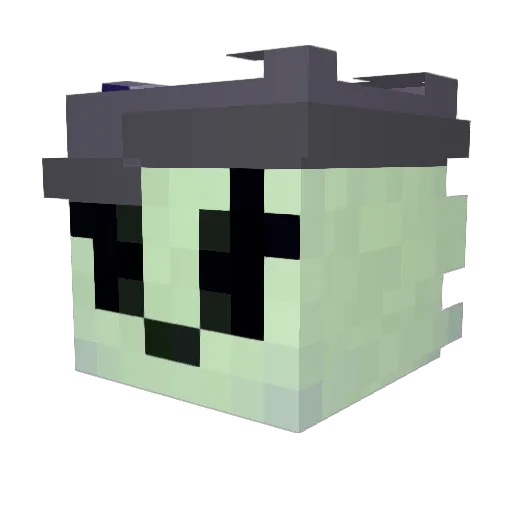 cybCAT Minecraft avatar head, 3D render