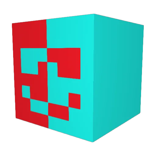 cybean Minecraft avatar head, 3D render
