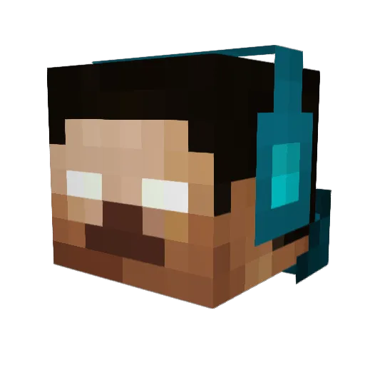 cyber1124 Minecraft avatar head, 3D render