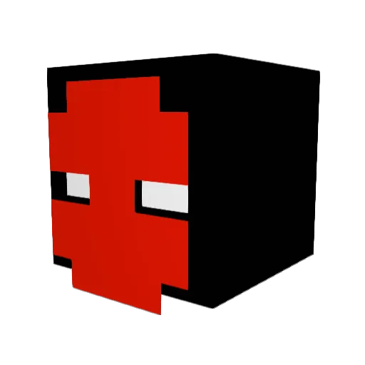 cyber_iaaa Minecraft avatar head, 3D render