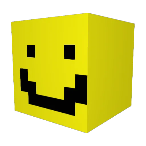 cyberaanval Minecraft avatar head, 3D render