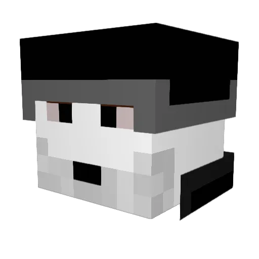 cyberbirds Minecraft avatar head, 3D render