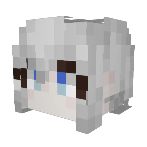 cyberbladee Minecraft avatar head, 3D render