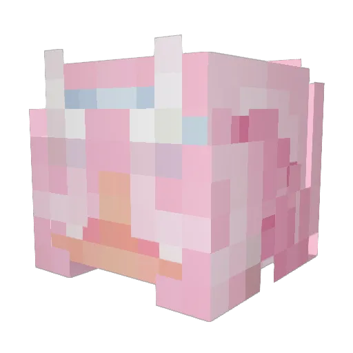 cybergumay Minecraft avatar head, 3D render