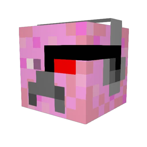 cybericecream Minecraft avatar head, 3D render