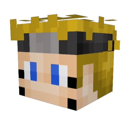 cyberjonny Minecraft avatar head, 3D render