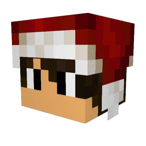cyberjuba Minecraft avatar head, 3D render