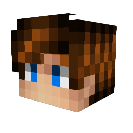 cyberkarotte Minecraft avatar head, 3D render