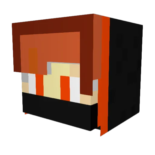 cyberlame Minecraft avatar head, 3D render