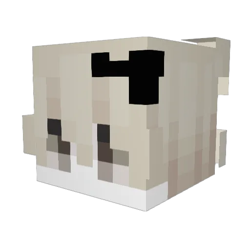 cyberluvv Minecraft avatar head, 3D render