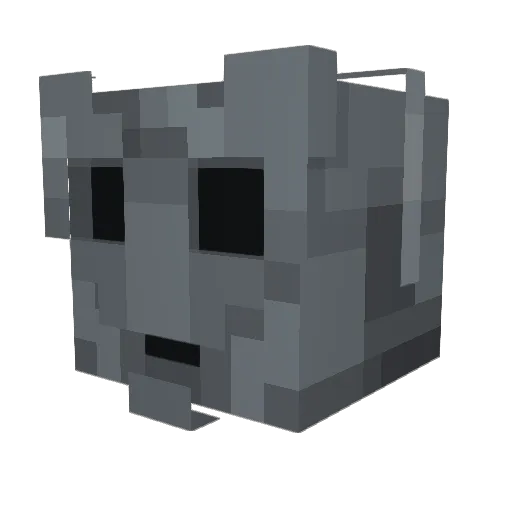 cybermenking Minecraft avatar head, 3D render
