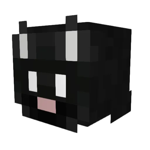 cybernnal Minecraft avatar head, 3D render