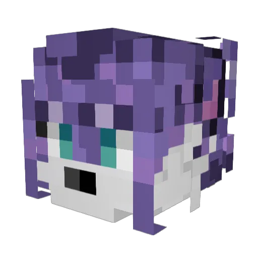 cyberpunkedwolf Minecraft avatar head, 3D render