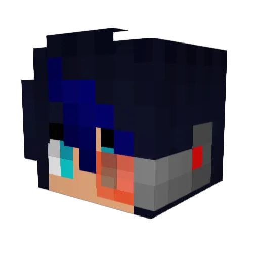 cyberspxce Minecraft avatar head, 3D render