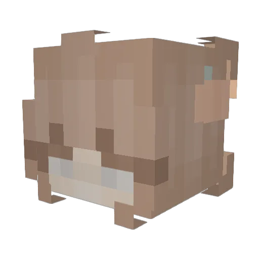cybertie Minecraft avatar head, 3D render