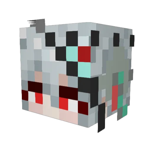cybertion Minecraft avatar head, 3D render
