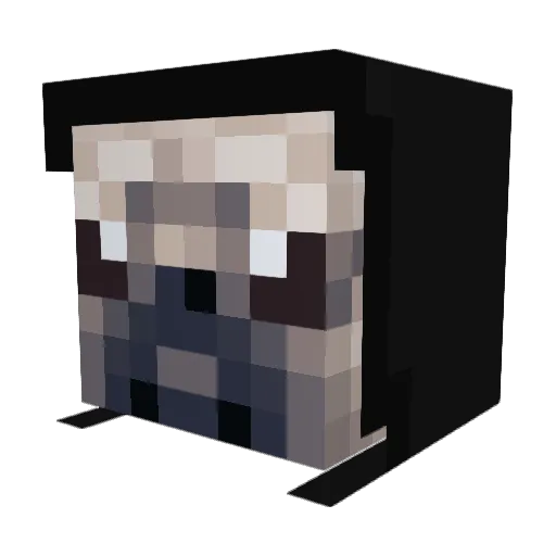 cyberwear Minecraft avatar head, 3D render