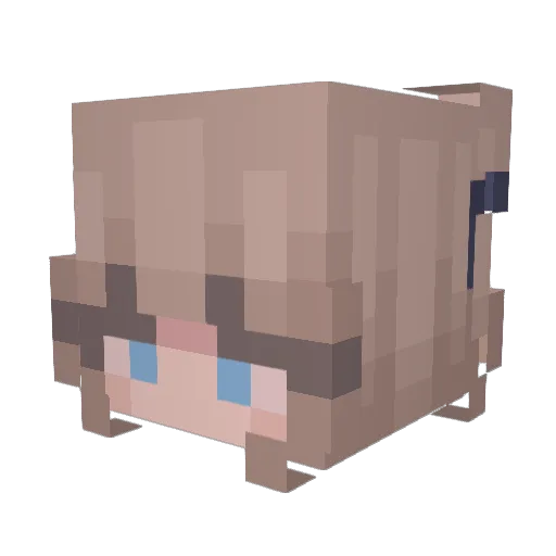 cybhur_ Minecraft avatar head, 3D render