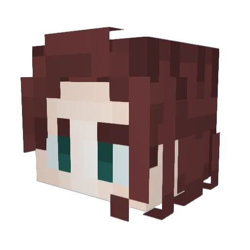cyborgeyes Minecraft avatar head, 3D render