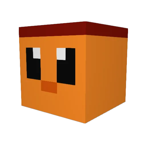 cyborgwarrior Minecraft avatar head, 3D render