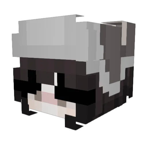 cybrsofi Minecraft avatar head, 3D render