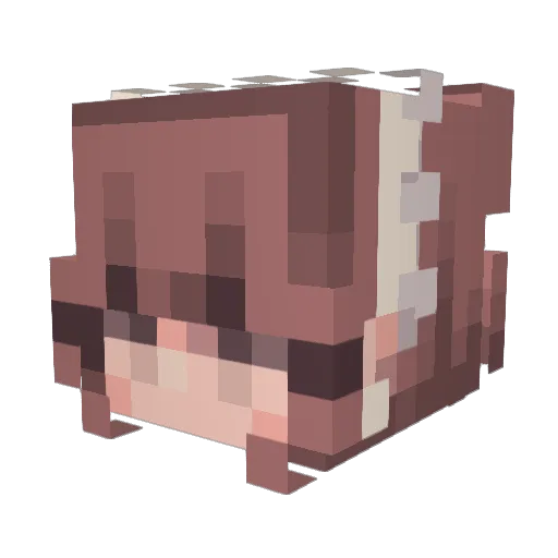 cyburjess Minecraft avatar head, 3D render