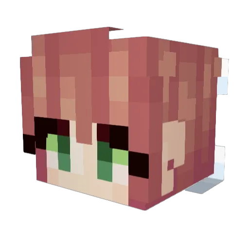 cyclm Minecraft avatar head, 3D render