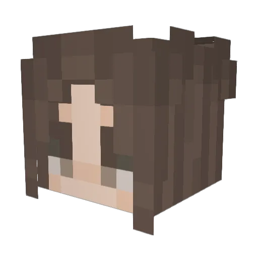 cyclonelady Minecraft avatar head, 3D render