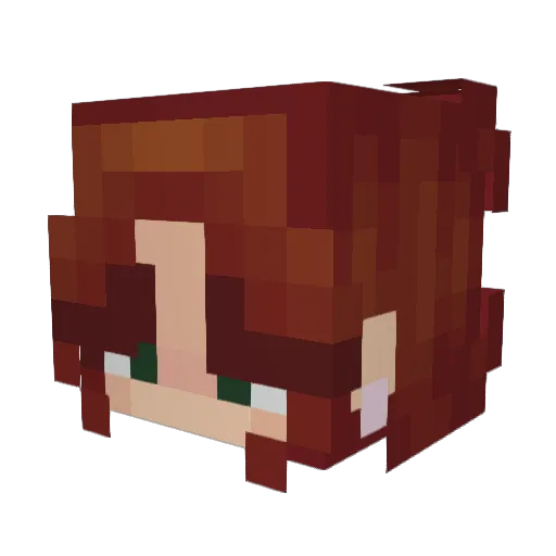 cyd_f Minecraft avatar head, 3D render