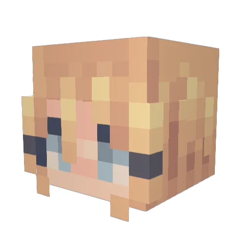 cyee Minecraft avatar head, 3D render