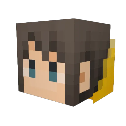 cygnu Minecraft avatar head, 3D render