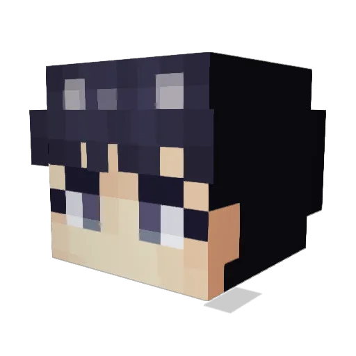 cyhyeon Minecraft avatar head, 3D render