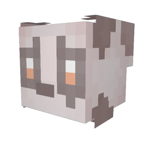 cyko_chip Minecraft avatar head, 3D render