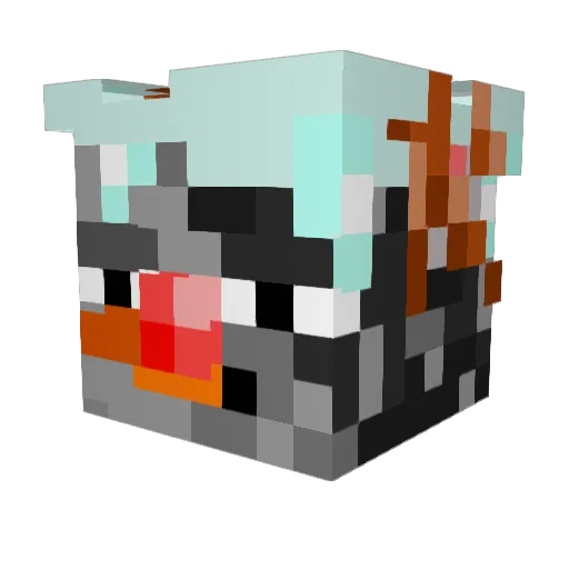 cylibi Minecraft avatar head, 3D render