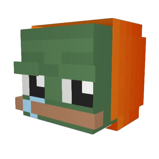 cyloyo Minecraft avatar head, 3D render