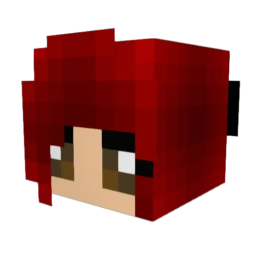 cynaly Minecraft avatar head, 3D render