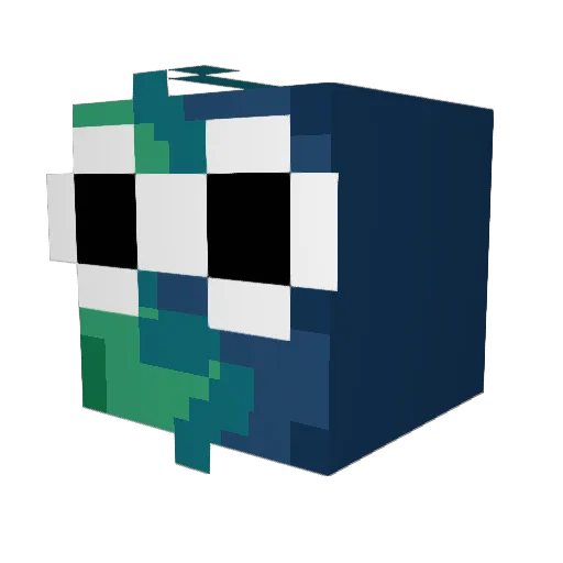cyncookin Minecraft avatar head, 3D render