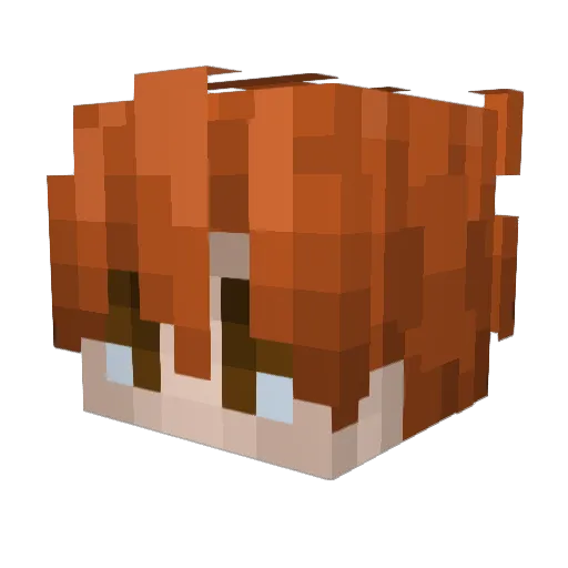 cyndql Minecraft avatar head, 3D render