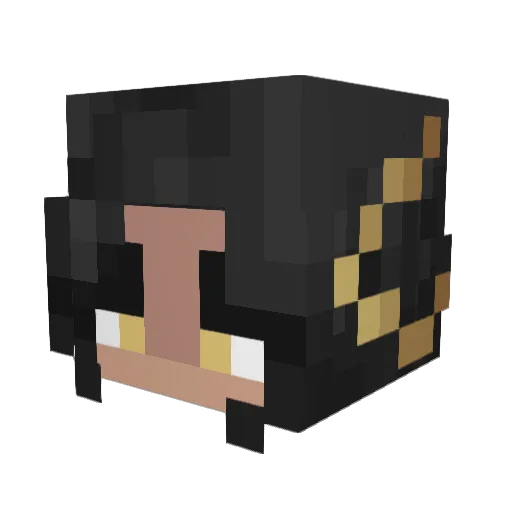 cynerias Minecraft avatar head, 3D render