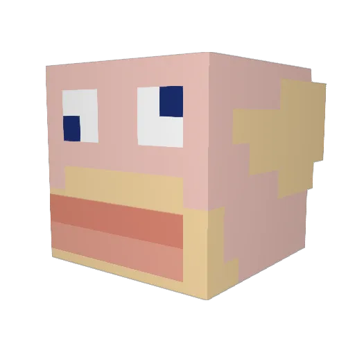 cynicalv3 Minecraft avatar head, 3D render