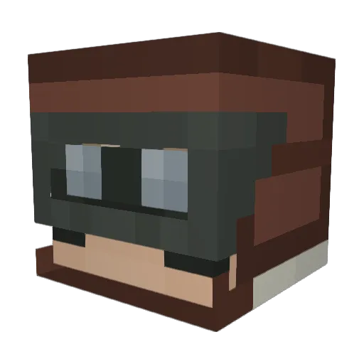 cynicasaurus Minecraft avatar head, 3D render