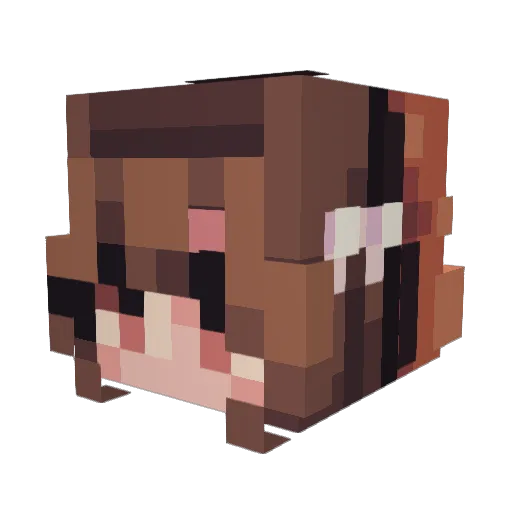 cynovae Minecraft avatar head, 3D render