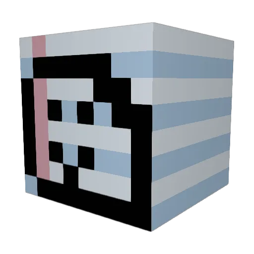 cyph_x Minecraft avatar head, 3D render