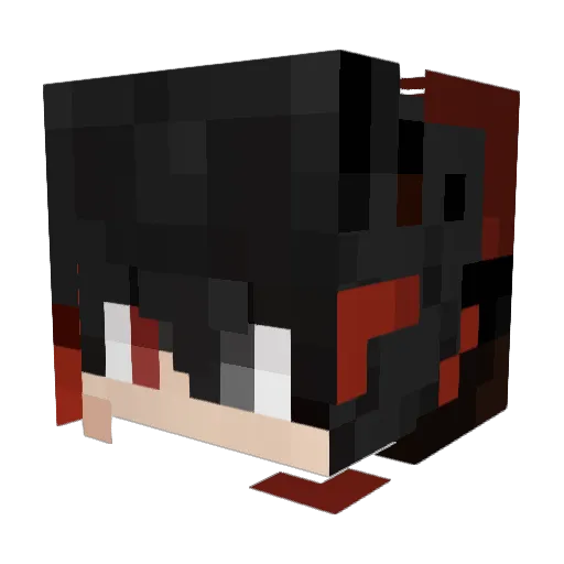 cypurrpunk Minecraft avatar head, 3D render