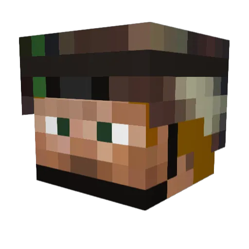cyrano63 Minecraft avatar head, 3D render