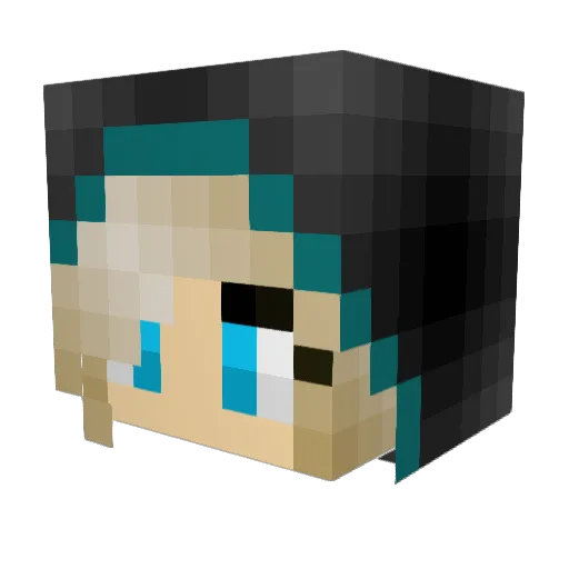 cyroage Minecraft avatar head, 3D render
