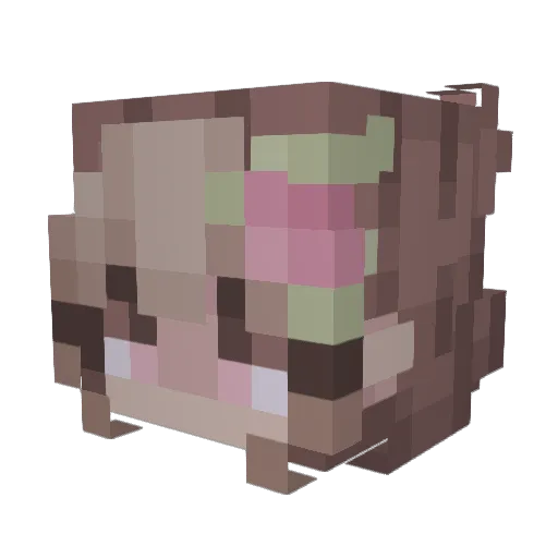 cyrolyfe Minecraft avatar head, 3D render
