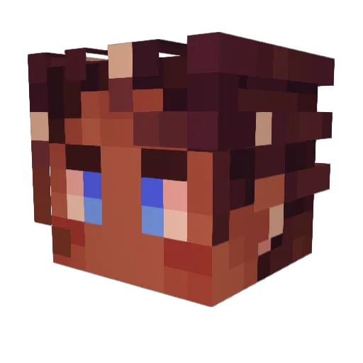 cyrosphere Minecraft avatar head, 3D render